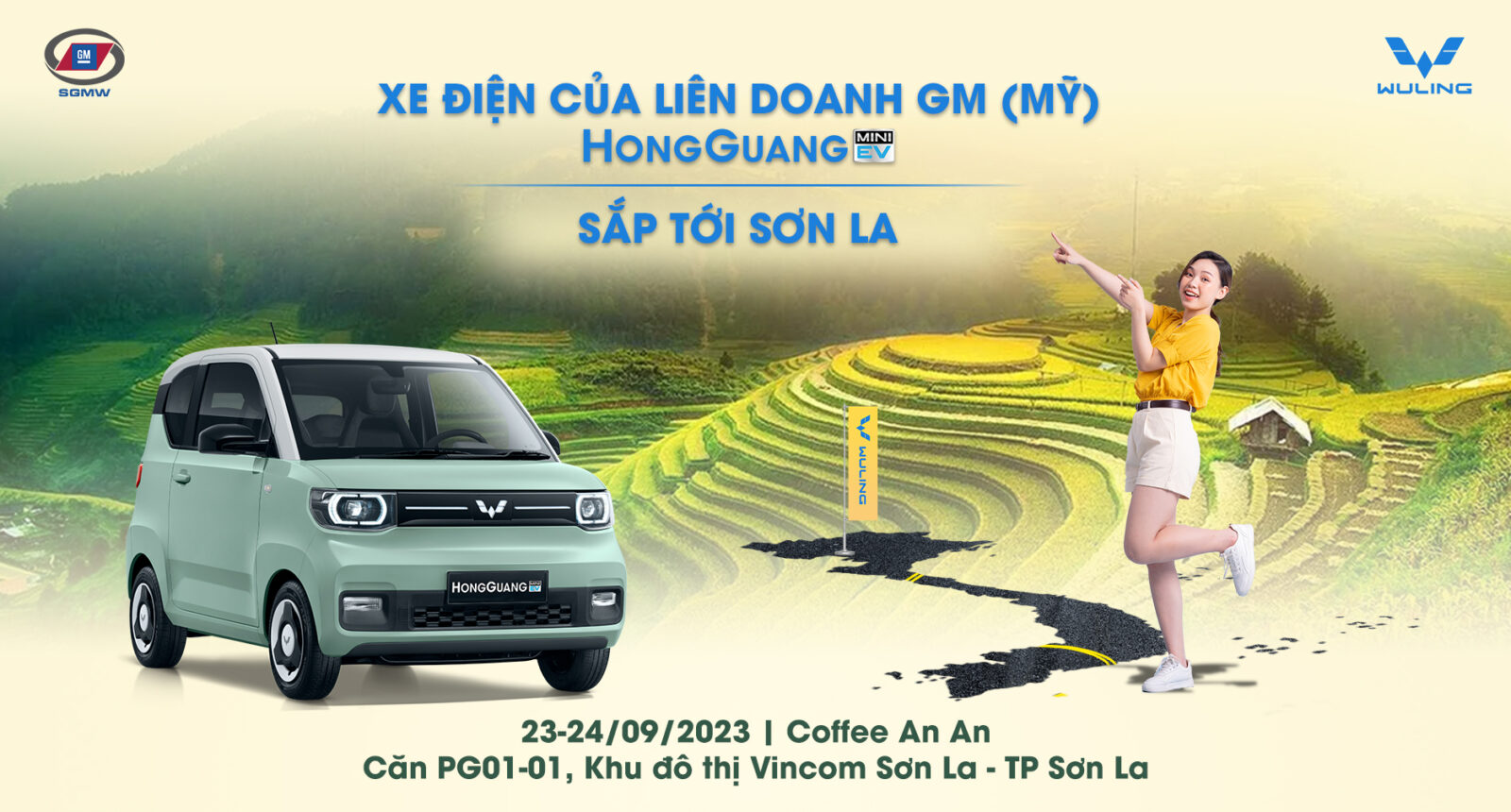 Sơn La ơi, xe điện của liên doanh GM (Mỹ) – HongGuang MiniEV sắp tới rồi!