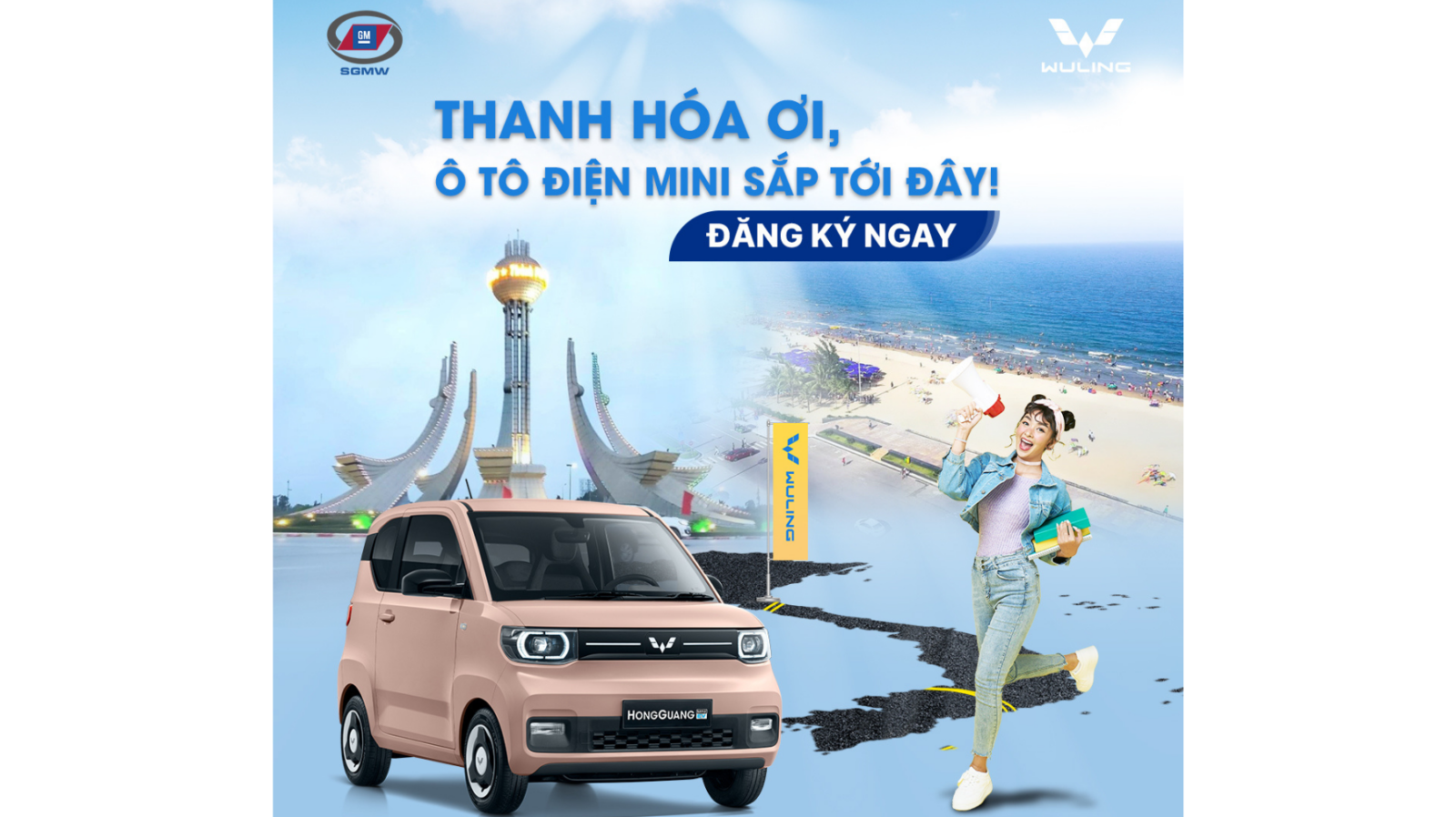Xe điện của liên doanh GM (Mỹ) – HongGuang MiniEV sắp đến Thanh Hóa